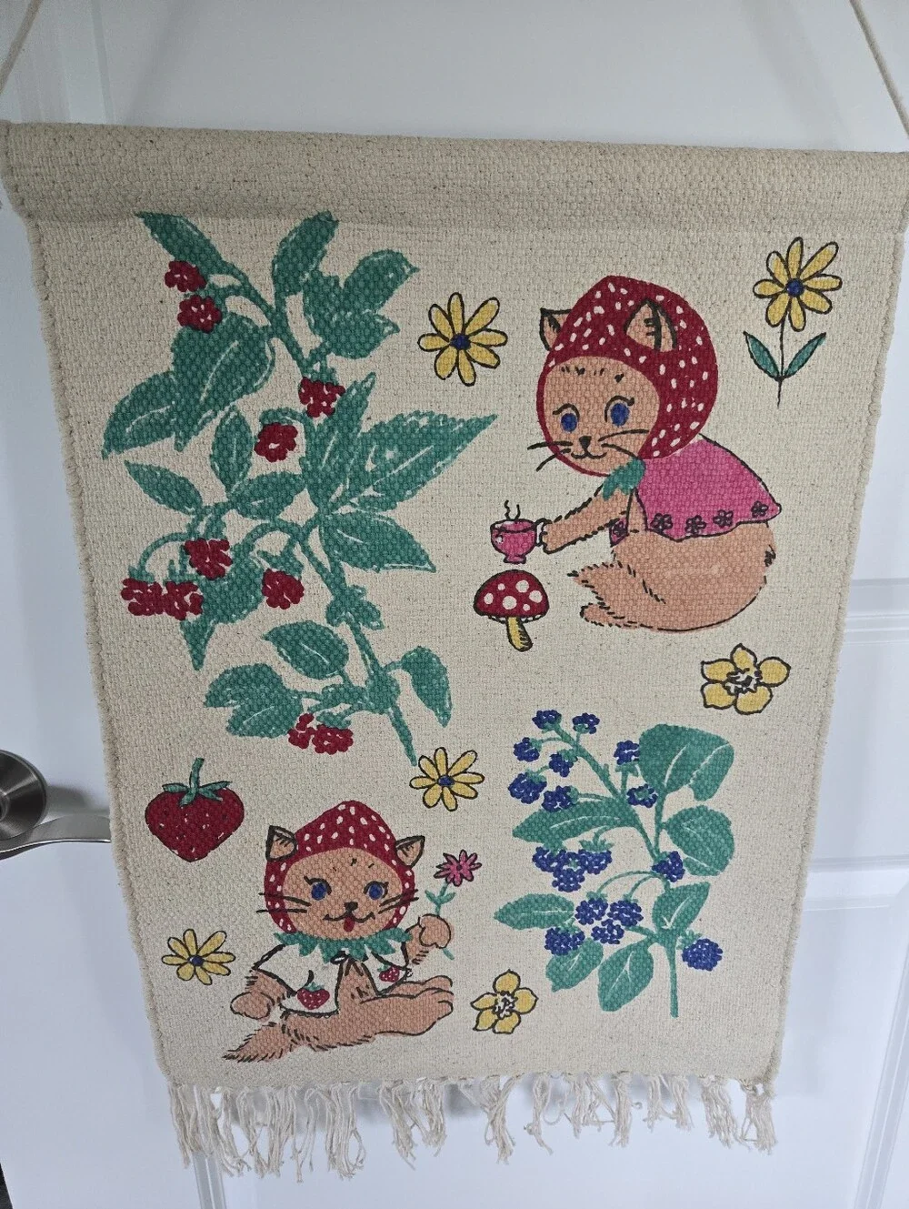 Strawberry Cat Wall Hanging Urban Outfitters